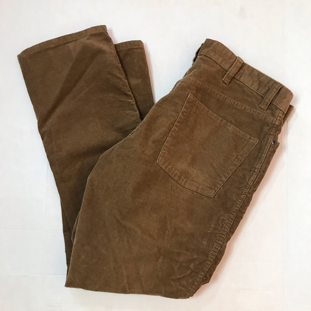 LL Bean Standard Fit Brown Corduroy Pants Men 36 x 30